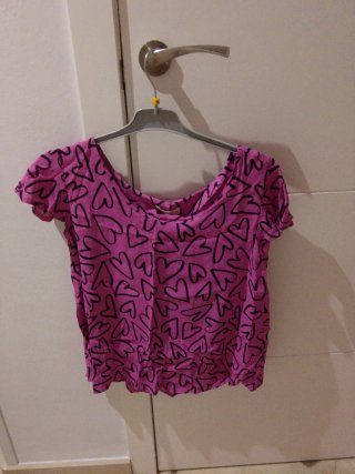 Camisa niña con estampado de corazones