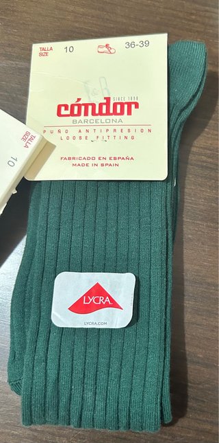 Calcetines Cóndor Talla 10 (36-39) Verde Oscuro