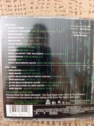 CD Matrix Reloaded Banda Sonora Original