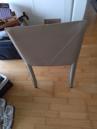 Silla de diseño Cattelan piel beige