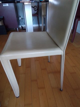 Silla de diseño Cattelan piel beige