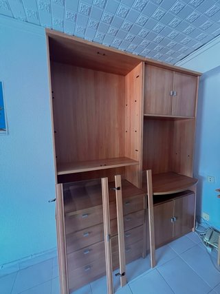 Mueble Comedor Madera y Cristal