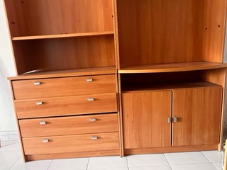 Mueble Comedor Madera y Cristal
