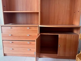 Mueble Comedor Madera y Cristal