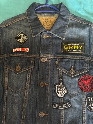 Chaqueta vaquera GRIMEY con parches Talla M