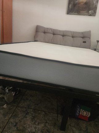 Base Cama + Colchón 140x200 + cojin espaldar