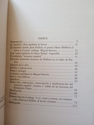 'Historias del Testamento Viejo', Miguel Servet