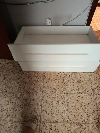 2 Cajones Ruedas Bajo Cama Madera