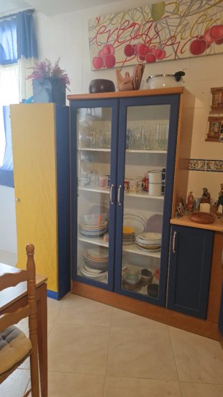 Mueble Cocina Azul y Amarillo