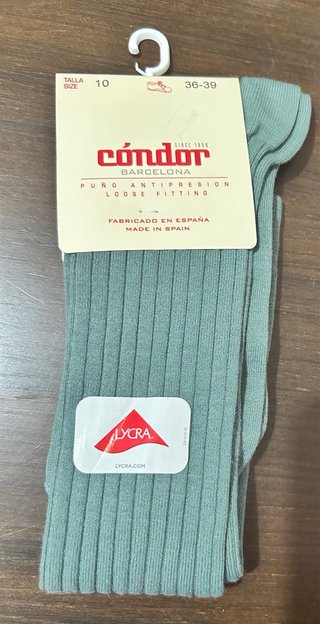 Calcetines Cóndor Talla 10 (36-39) Verde Eucalipto