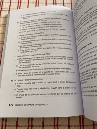 Ejercicios de finanzas empresariales UNED