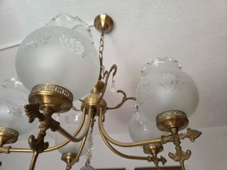 Lámpara bronce vintage 5 brazos. Perfecto estado
