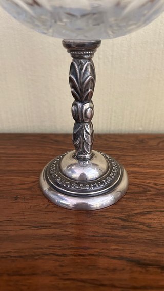 Pareja Copas Vintage Plata 915 Unión Suiza