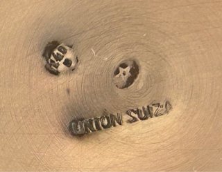 Pareja Copas Vintage Plata 915 Unión Suiza