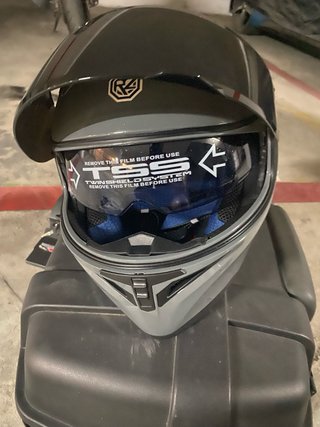 Casco Moto Talla M Gris
