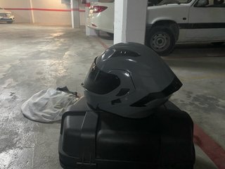 Casco Moto Talla M Gris