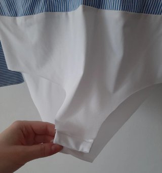 Camisa entallada Zara rayas azul y blanco