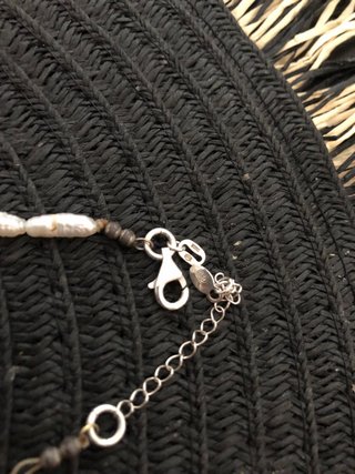 Collar de perlas Biwa en plata de ley 925