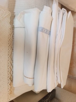 Lote Vintage Sábanas matrimonio Algodón 1,35