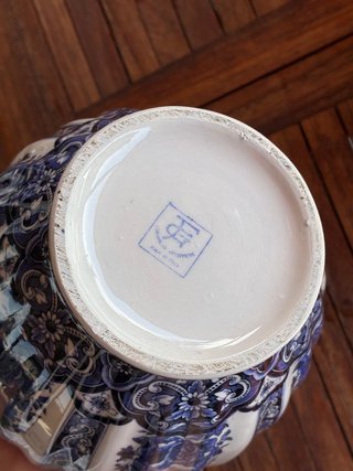 Tibor Italiano Cerámica Azul y Blanco