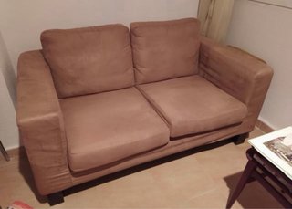 Sofá 2 plazas beige