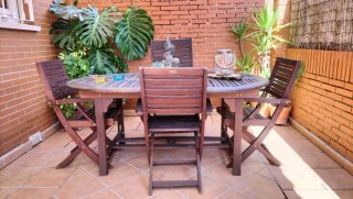 Conjunto Mesa y Sillas Jardín Madera
