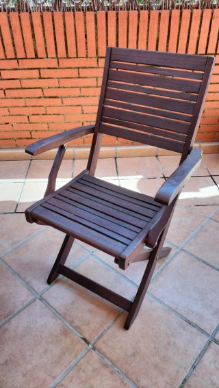 Conjunto Mesa y Sillas Jardín Madera