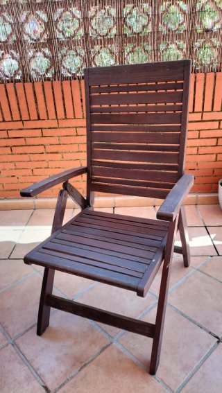 Conjunto Mesa y Sillas Jardín Madera