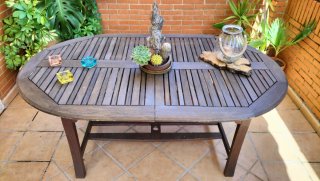 Conjunto Mesa y Sillas Jardín Madera