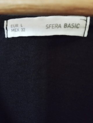 Elegante camisa negra verano. Sfera talla L