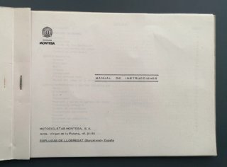 Manual Montesa Enduro 75 L. Años 70