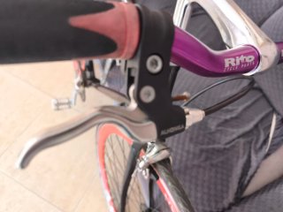 Bicicleta Fixie Negra Ruedas Rojas