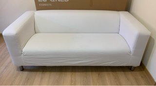 Funda sofá 2 plazas Ikea una blanca y otra gris