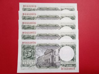 19 BILLETES PESETAS ANTIGUOS ORIGINALES NUEVOS S/C