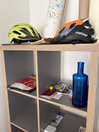 Estantería 8 cubos gris y madera IKEA tipo Kallax