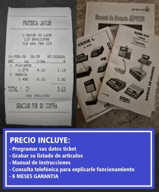 Balanza con Verifactu EPELSA K-SCALE 2 impresoras