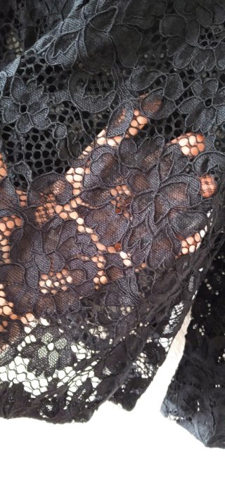 Camisa de encaje negro