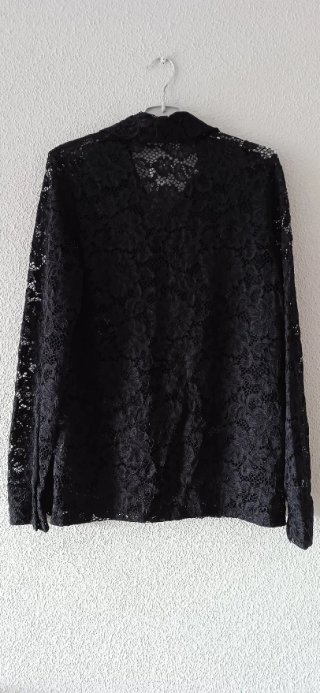 Camisa de encaje negro