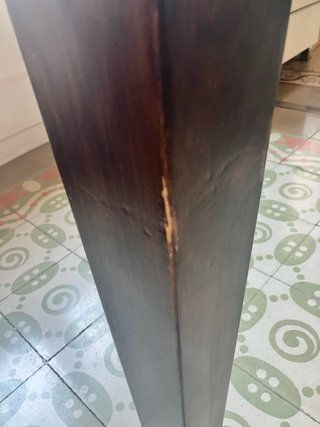 Mesa comedor de  madera de pino tintada 160x90cm