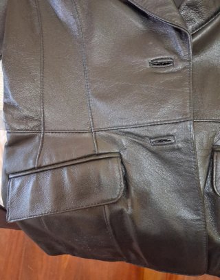 Chaqueta de piel Blanco