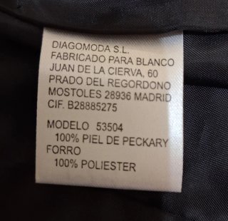 Chaqueta de piel Blanco