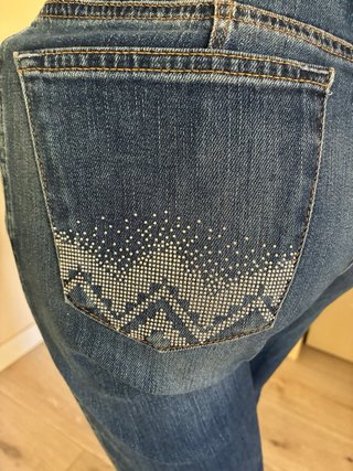 Jeans Armani Azules con Detalles pedrería bolsillo
