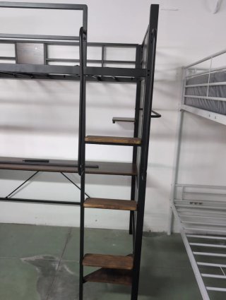 Litera con escritorio metal y madera