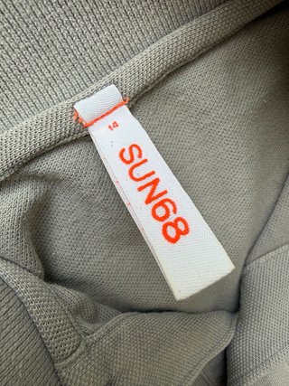 Polo Sun68 Grigia Logo Bianco Distressed - 14 anni