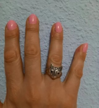 Anillo plata diseño gato