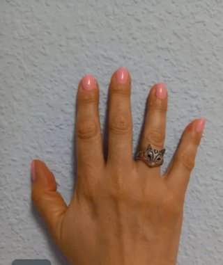 Anillo plata diseño gato
