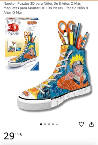 Puzzle 3D Naruto (Portalápices)