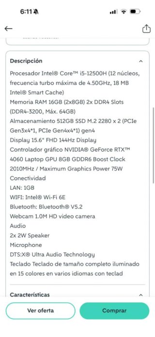 Gigabyte Laptop RTX 4060