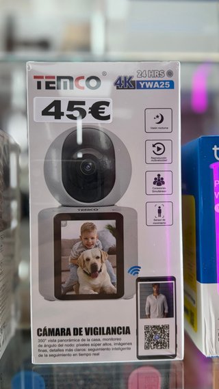 Cámara Vigilancia WiFi 4K 360° TEMCO YWA25