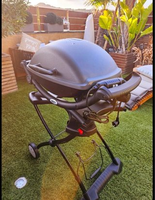 Barbacoa Weber Q2400 Eléctrica + Funda + Carro